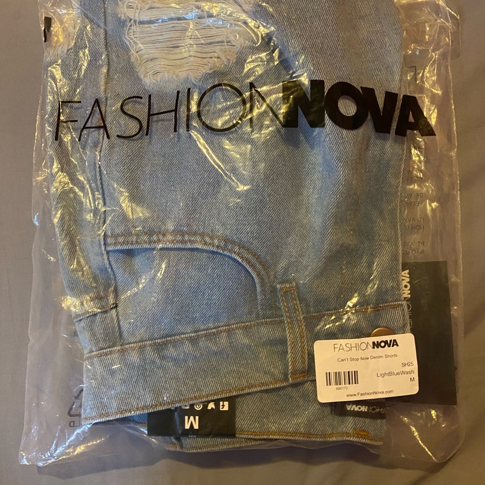 NEW distressed denim shorts